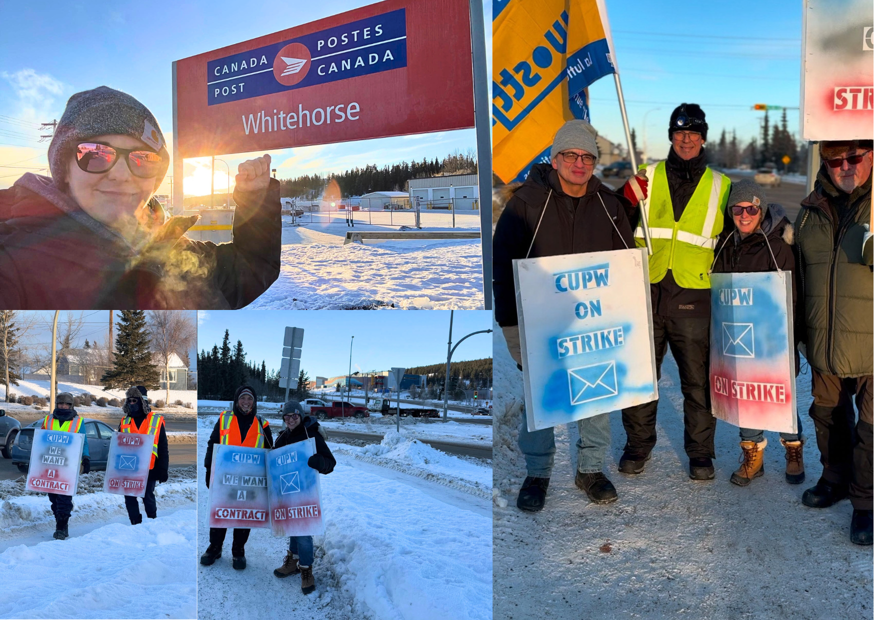 Canada Post Workers with CUPW on Strike in Whitehorse