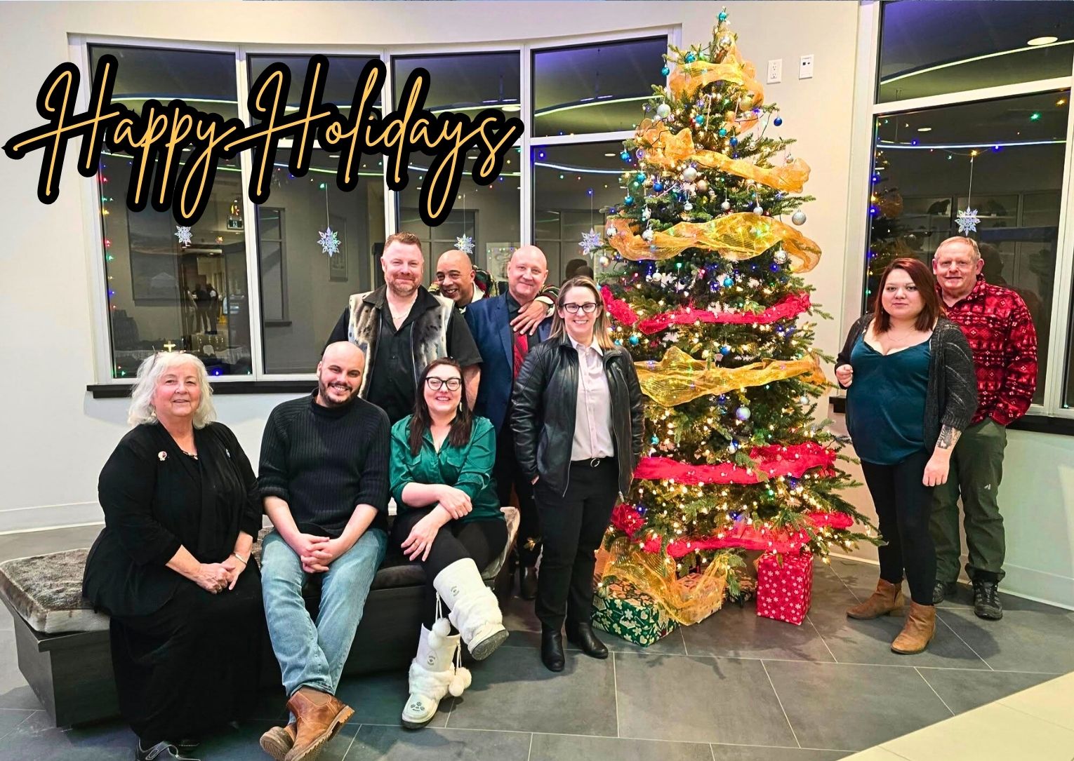 The Nunavut Employees Union Executive saying Happy Holidays