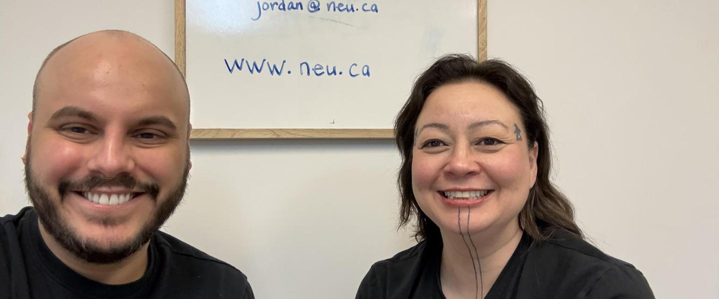 NEU LRAs Jordan Mota (left) and Valerie Inukpuk